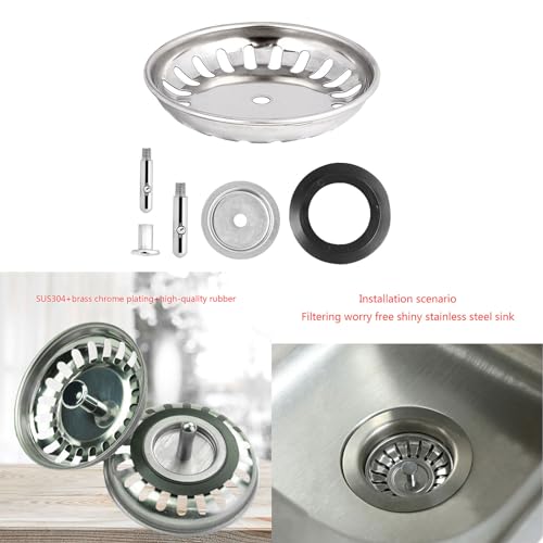 2 Coladores para Fregadero de Cocina en Acero Inoxidable miniatura 3