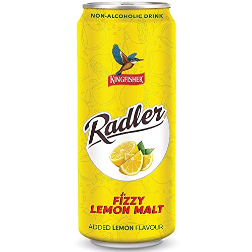 Image of Kingfisher Radler - Lemon - Non-Alcoholic Malt Drink , Pack of 24 x 300 ml Can