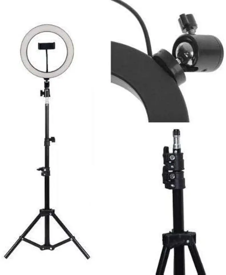 Ring Light Iluminador Grande 10 Polegadas + Tripé Grande