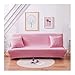 Daesar Fundas Sofá Elásticas,Funda Sofá Cama 3 Plazas Ajustable,Color Sólido Protector Funda Sofa Rosa,3 Plazas(195-225CM)