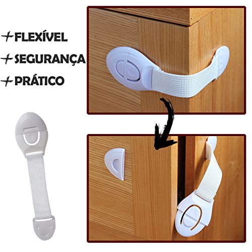 Trava de Segurança Fecho Para Portas E Gavetas Proteção Para Bebês Para Armários Portas de Micro-ond