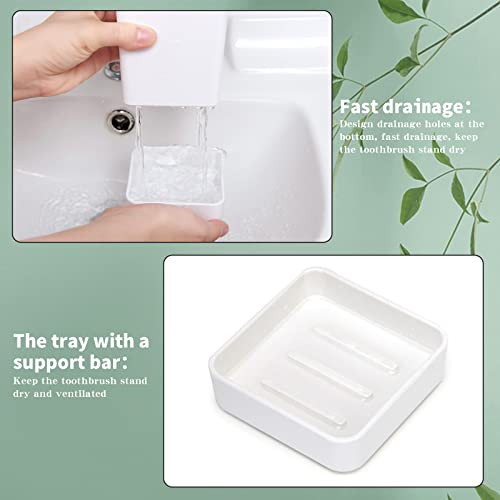 Electric Toothbrush Holders For Bathrooms Organizer Counter Tooth Brushing Storage And Toothpaste Holder Caddy Porta Cepillos De Dientes (Small White) #TOP5