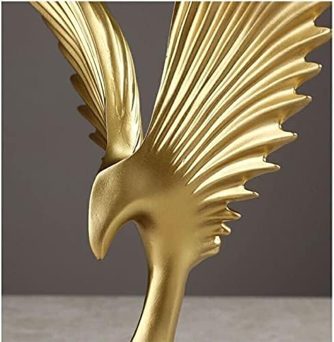 Image of Resin Eagle Wing Figurines Sculptures Home Decor Showpiece Feng Shui Vastu Eagle Wing Statue for Home Decor Showpiece (Multicolor) (Gold)