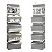 JINOKADI Over the Door Organizer with 4 Large Capacity Pocket, 60lb Load Heavy Duty Room Organizer Behind Door Hanging Organizers for Bathroom Closet Organizer