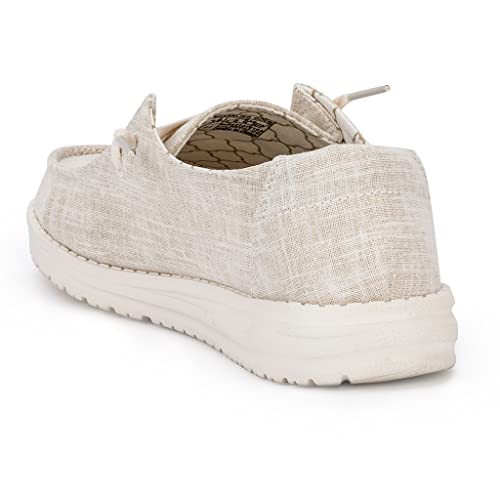 Hey Dude Women's Wendy Sparkling Gold Size 8 | Women’s Shoes | Women’s Lace Up Loafers | Comfortable & Light-Weight #TOP4