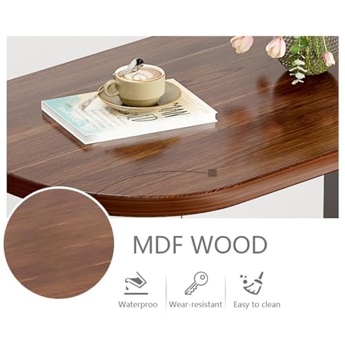 Mesa auxiliar en forma de C de madera y metal pequeña para el sofá modelo D 3