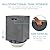 Best Choice Products 35x35-inch 40,000 BTU Square Propane Fire Pit Table for Backyard, Poolside w/Gas Tank Storage Side Table, Weather-Resistant Pit Cover, Glass Rocks - Distressed Gray