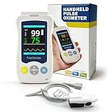 Overnight Pulse Oximeter for Adults, Medical Accuracy SPO2 Pulse Rate 20 Hours Continuous Monitoring Pulse Oximeter with Heart Rate and Alarm Blood Oxygen Monitor Saturation Handheld Pulse Oximeters Fingertip