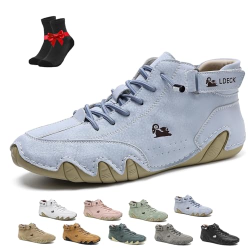 [QCHAOLI] �A���p�J �x�A�t�b�g�V���[�Y �y�� �ʋC�� �h�� �h�� ���U�[ �A�E�g�h�A �J�W���A�� ���j�Z�b�N�X(Sky blue,46)