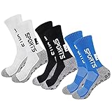 Lixada Fußballsocken rutschfeste Socken Anti Rutsch Socken Griffpolster Mittellange Socken für Fußball Yoga Fußball Gymnastik Damen und Herren