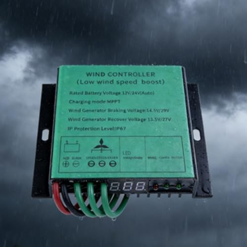 20000W MPPT Wind Generator Charge Controller, Waterproof 12/24/48V with LED Display, Overvoltage Protection, Ideal for Renewable Energy Systems