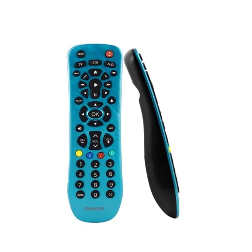 Philips Universal Remote Control Replacement for Samsung, Vizio, LG, Sony, Sharp, Roku, Apple TV, RCA, Panasonic, Smart TVs, Streaming Players, Blu-ray, DVD, Simple Setup, 3 Device, Blue, SRP3249B/27