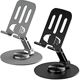 JXSWAB 2 Stück Handy Ständer Tisch, 360° Drehbarer Handyhalterung Tischständer, Faltbarer Halterung Einstellbar, Kompatibel mit iPhone 17/16/11 Pro Max, Galaxy, Huawei und Allen Smartphones.