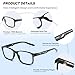 SKYOAK 2 Pack Ultralight Progressive Multifocus Reading Glasses for Men, Executive TR90 Blue Light Blocking Computer Readers Spring Hinge, Near-Mid Vision Multifocal Eyeglasses UV400 Protection, +2.5
