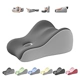 KUYOVORA Memory Foam Wedge Pillow Intimacy Couples Pillow, Pregnant Ergonomic Contoured Position Pillow for Sleeping & Reading, Multi-Functional Bed Pillow Back Support Cushion Double Grey