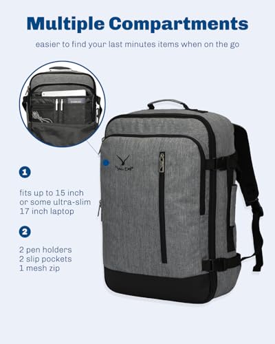 Image of Hynes Eagle 38L Flight Approved Backpack Carry On Travel Bag for Men Women