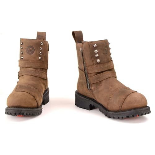 Image of Milwaukee Leather Premium Black Leather Motorcycle Riding Boots for Women Collection MBL - 6