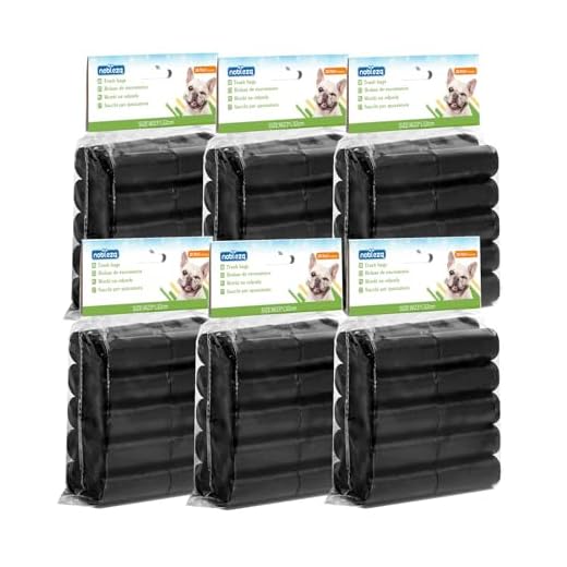 Nobleza - 1800 Conde Bolsas de Caca Perro Bolsas para excrementos de Perros Pack de 120 Rollos. Color Negro