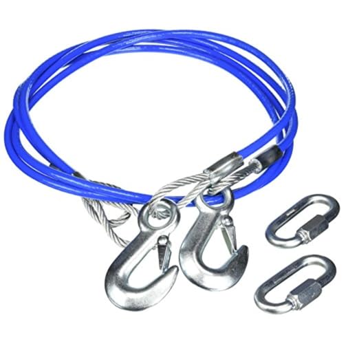 Roadmaster 645 Pair of Straight Safety Single Hook Cables Compatible with Tow Bars & Towed Vehicles | 64" Long | 8,000 lb Capacity Per Pair | Heavy-Duty Safety Connection During Towing