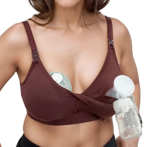 Image of Supermom Pumping and Nursing Bra - Hands Free Nursing Bra for Pumping - Breastfeeding Bras for Women - Comfortable & Supportive Maternity Bra - L, Full Cup, (BC)