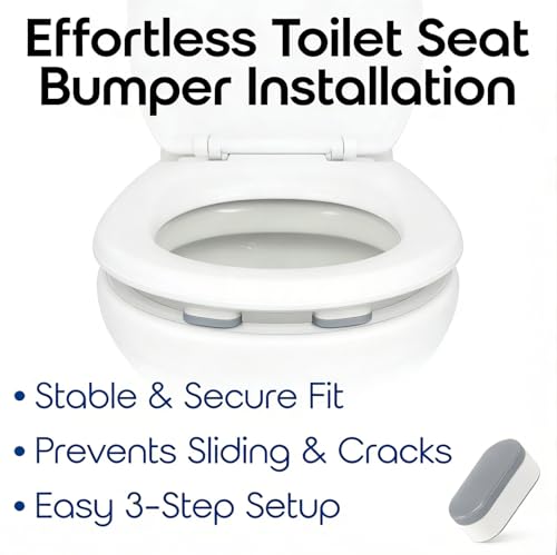 5-Pack Toilet Seat Bumpers for Bidet - Non-Slip Pads to Stop Sliding & Wobbling, Even Weight Distribution to Protect Seat & Bowl - Image 6