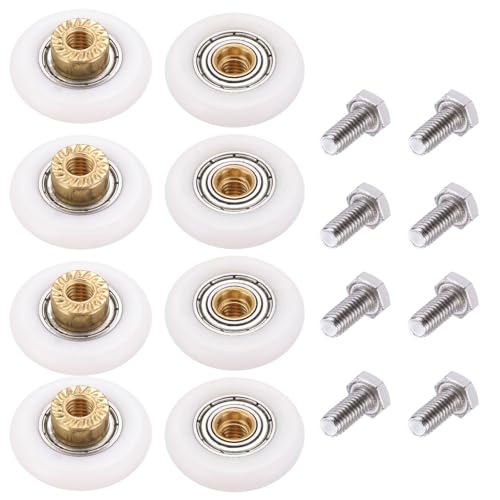 Rodillos para puerta de ducha uxcell evite atascos con estas ruedas de repuesto de 27mm con tornillo 2