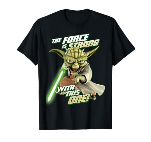 Star Wars Clone Wars Yoda Force Is Strong Graphic T-Shirt T-Shirt
