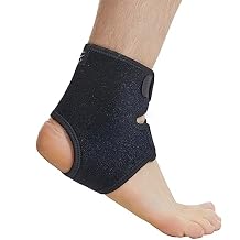 HiRui Ankle Support Brace Ankle Wraps for Men Women, Compression Ankle Brace Breathable Neoprene Sleeve Lightweight High-elastic Stabilizer for Running Sprains Arthritis Small Pack of 1