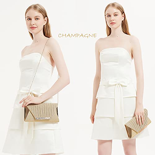 Glitter Clutch Purses for Women Evening Bags and Clutches Flap Envelope Handbags Formal Wedding Party Prom Purse - Image 3