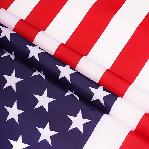 3x5 FT American Flag (Polyester 75D) - Printed USA Flag with Brass Grommets