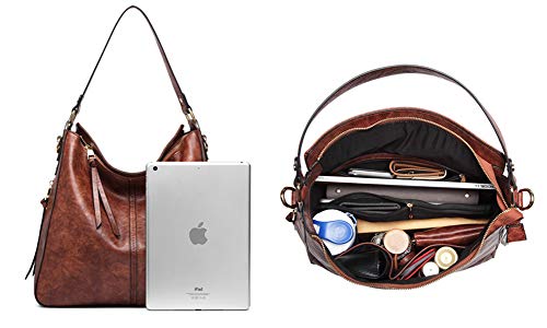 Image of Women Tote Bag Handbags PU Leather Fashion Hobo Shoulder Bags with Adjustable Shoulder Strap
