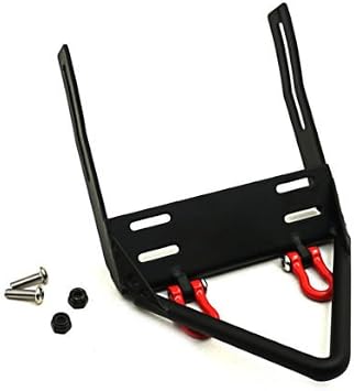 1/10 Scale RC Car Metal Front Bumper with Winch Mount Shackles for Axial SCX10 Upgrade