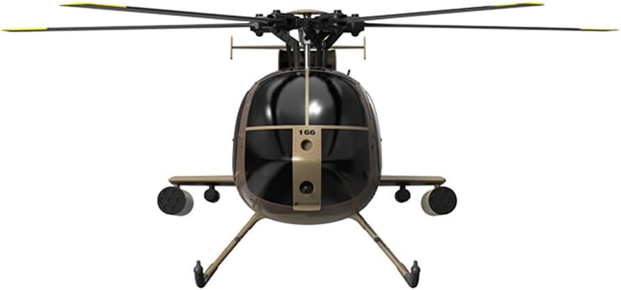 C189 MD500 Little Bird 2.4G 4CH Drone Aircraft with 6-axis Gyro & Dual Brushless Motors, Single-Rotor RC Helicopter for Adults, RTF