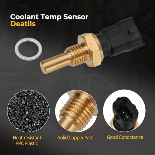 M MATI Coolant Temp Sensor for Can-AM ATV SidexSide Roadster for Sea-Doo Boats Watercraft Pontoons for Ski-Doo Snowmobile 278002895 420222425 711222425 420222426 - Thumbnail 3