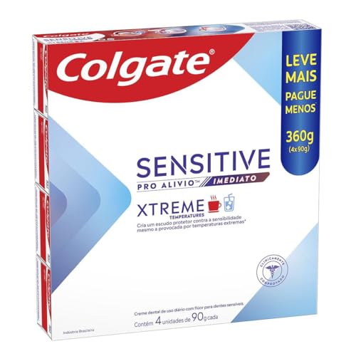 Creme dental Sensitive Pro Alívio Imediato Xtreme 4x90g Leve mais pague menos
