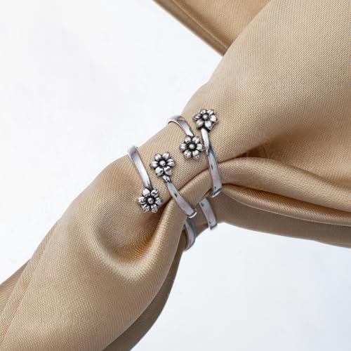 Image of 925 Sterling Silver Peacock Design Toe Ring for Women and Girls | Polish Adjustable Toe Bichiya | Adjustable