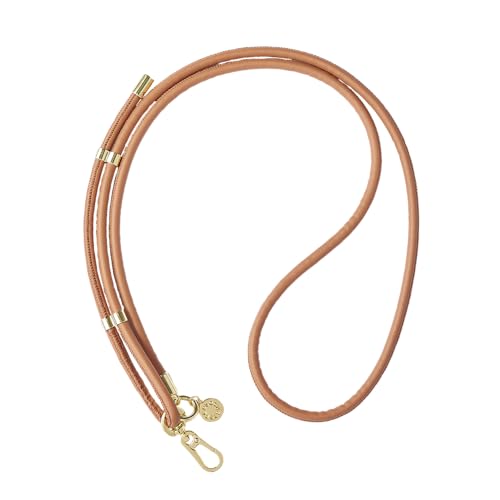 Image of PopSockets Crossbody Phone Strap & Lanyard, Brown - Cognac