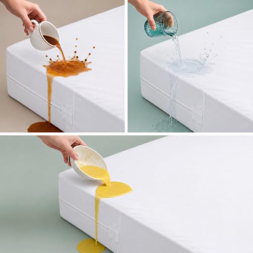 Casa Platino Zippered Mattress Encasement – 100% Waterproof & Bed Bug Proof – Six-Sided Twin Mattress Protector – Soft Knitted Fabric – Fits 14” Deep Twin Size Mattress by Casa Platino - Image 6