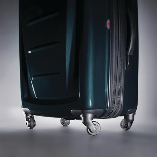 Image of Samsonite Winfield 2 Hardside Expandable Luggage with Spinner Wheels, Teal, Checked-Medium 24-Inch