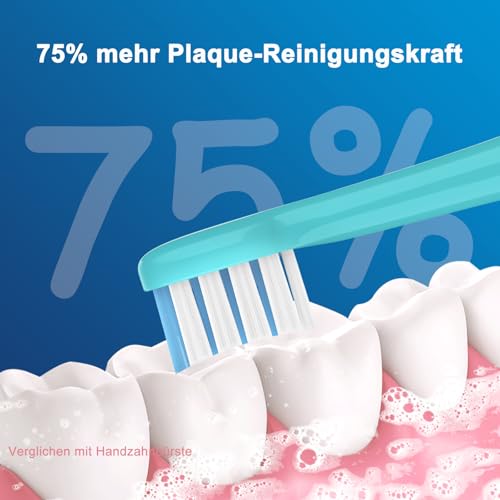 OddeKey Kids Ersatzbürsten Kompatibel mit Philips Sonicare Kids, Kariesprophylaxe, mini Ersatzbürsten für Kinder ab 3/7 Jahre, 8 Stück, Grün – Bild 6