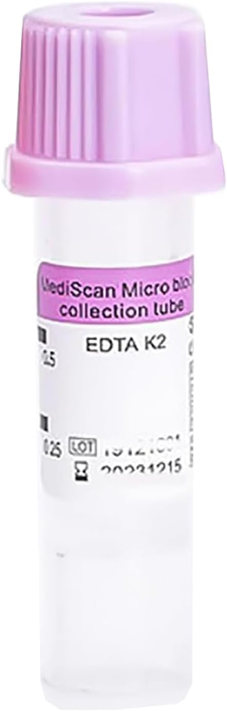 100 szt. 0,5 ml próżniowe probówki do pobierania krwi, plastikowe rurki EDTA, zestaw do pobierania krwi żylnej, laboratoryjne probówki krwi, do szpitali dla zwierząt domowych