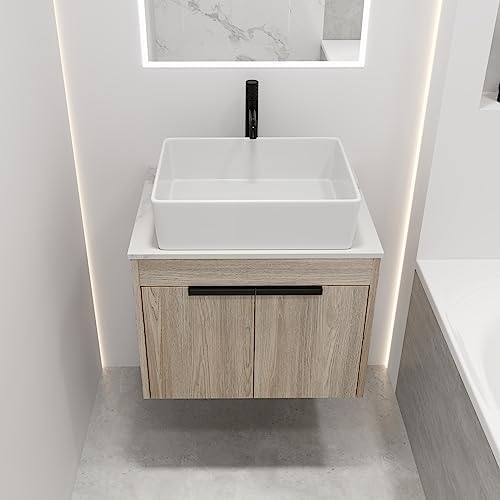 Amazon.com: Henf 24" Floating Bathroom Vanity with Sink, 24 Inch Wall ...