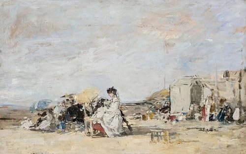 Imagen de lienzo playa de Trouville para decorar un salón elegante y luminoso