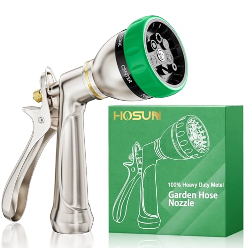 HOSUN 100% Metal Heavy Duty Garden Hose Nozzle Sprayer by HOSUN - Used condition - US$18.84