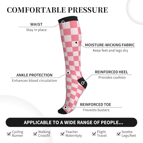 Image of Compression Socks for Women Men Circulation Graduated Supports Socks for Running Athletic Sports Nurse Travel