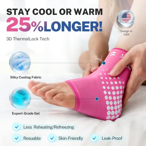 Image of Ankle Ice Pack Wrap, Long-Lasting Cold Compression for Ankle Recovery | Thickened Gel, Stays Cold Longer, Soft After Freezing, Full Wrap Cooling, Reusable Cold & Hot Therapy, Easy to Slip On