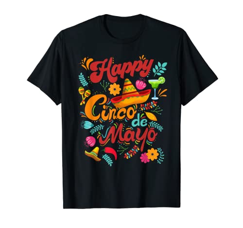 Camiseta Happy Cinco De Mayo Fiesta Margarita Camiseta