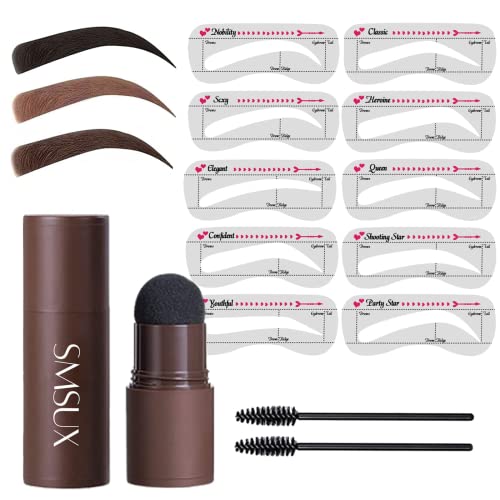 Eyebrow Stamp Stencil Kit Eyebrow Stamp Kit Eyebrow Stencils Shaping Kit Eyebrow Stencil Kit(Natural Brown E)