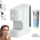 Hot Face Towel Heater Machine, 5-Second Heating Disposable Towel Heater, Disposable Face Towel Warmer Dispenser for Facials, Spa, Cleaning (Machine+1 barrel(20pcs) Towel)