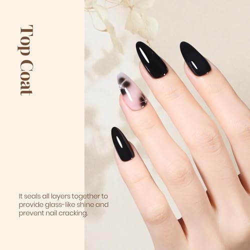 Image of Beetles Gel Top Coat - 15ml No Wipe Top Coat High Gloss Shiny and Long-Lasting Soak Off LED Nail Lamp for Gel Polish